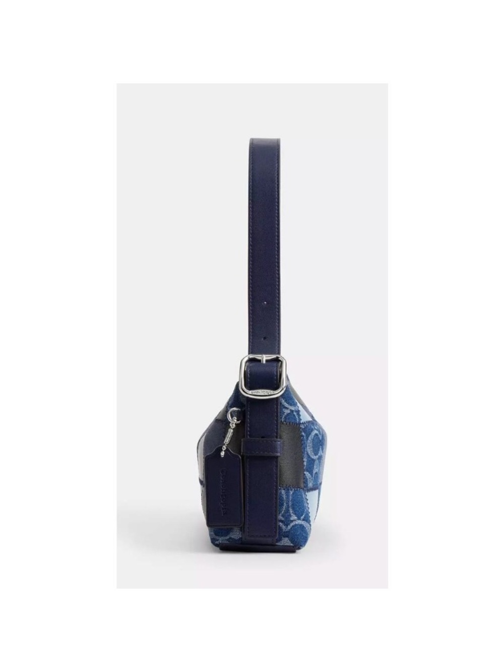 Coach NWT Coachtopia Denim Patchwork Shoulder Bag in Multiple Blue Tones. - Picture 5 of 5